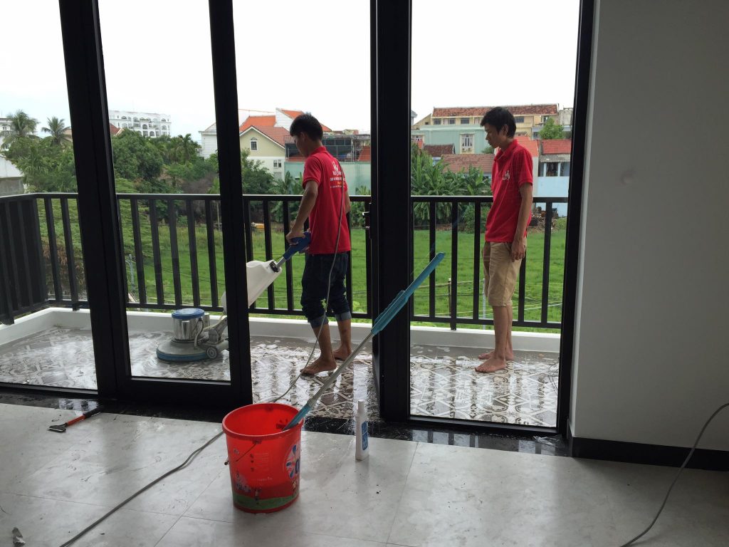 Dịch vụ vệ sinh công nghiệp nhà mới xây Đà Nẵng
